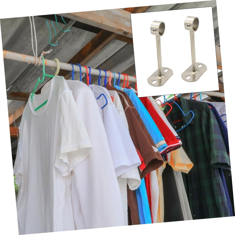 MAGICLULU 2Pcs Heavy Duty Ceiling Mount Rod Brackets for Curtain