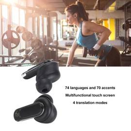 Language Translator Earbuds, V5.3 4 Modes Noise Canceling Translator Device with APP for 74 Languages & 70 Accents, Translation Headset with 1.47inch Color Screen