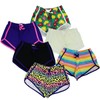 MISS POPULAR Girls 6 Pack Dolphin Shorts Cute Designs Comfy