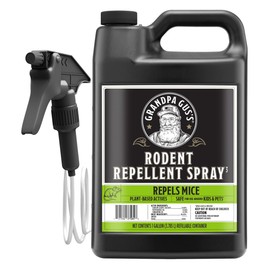 Grandpa Gus's Rodent Repellent Spray with Sprayer, Natural Peppermint & Cinnamon Oils Repel Mice and Stop Rats, 1 Gallon (Pack of 1)