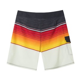 SURF CUZ Mens Board Shorts 4-Way Stretch Swim Shorts Quick Dry Swim Trunks, Hot Stripes,32