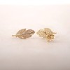 Soulsisters Feather Stud Earrings 18 Carat Gold-Plated in Delicate Wings