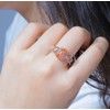 Awmnjtmgpw 925 Sterling Silver Diamond Ring Oval Cut Pomegranate Orange