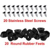 Rubber Feet with Stainless Steel Screws, 0.28 x 0.59 (HD),