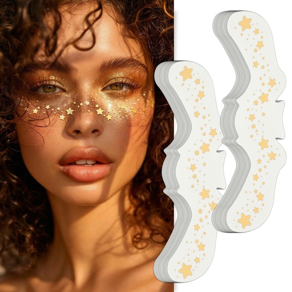 Wodelanle Glitter Freckles Face Tattoo, 24 Count Gold Face Glitter