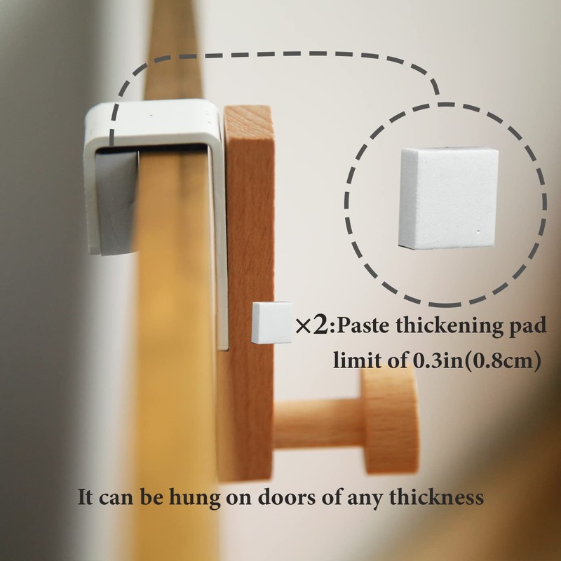 MDFAYE Over The Cabinets Hooks Coat Robe Towel Holder Door