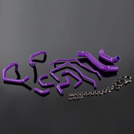 G-PLUS Silicone Radiator Coolant Tube Hose Kit Clamps Compatible With Subaru Impreza WRX MK10 GRB/GH 2008 2009 2010 2011 (C-Purple)