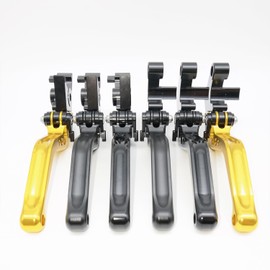 R1 Short Clutch Brake Levers for Yamaha YZFR1 1999-2024 YZF R1 R1M RS 2016 Motorcycle Accessories Adjustable Control Handles (Black_Glossy, YZF R1 2004-2008)