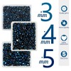 qiipii Ink Blue Resin Rhinestones for Crafting 3mm 4mm 5mm
