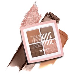 Wirwody Eyeshadow Palette, 4 Colors, Mini Palette, Mat, Lurex, Portable, Pocket Size, For Beginners, Eyeshadow, Fade-Resistant, Good Color, Free Combination, Compact, Makeup, Makeup, 0.3 oz (8 g