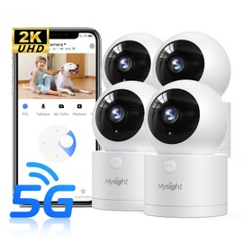 [5G & 2.4G] 2K Pan/Tilt Security Cameras for Home Security Indoor, AI Voice Change for 2-Way Talk, Motion Detection, 24/7 SD Recording/Cloud Storage, Baby Monitor/dog/Pet Camera with Phone App, 4