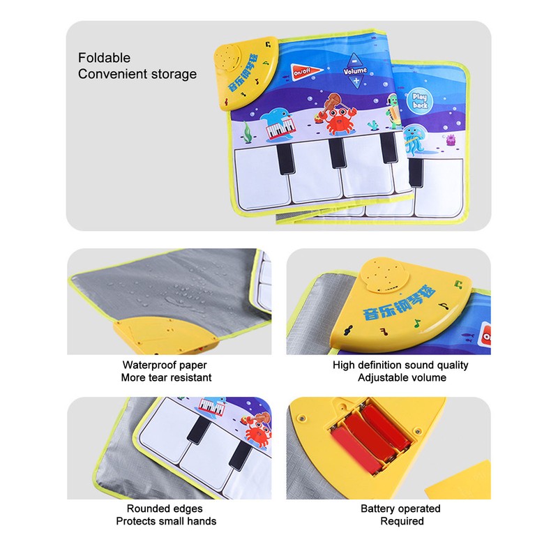 Ocean World Musical Mat Light Touch Sensitive Foldable Ocean World