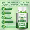 Oakevlp Liposomal L-Theanine 1200mg Gummies,Complex Magnesium GABA,5-HTP,Ashwagandha etc for Calm,
