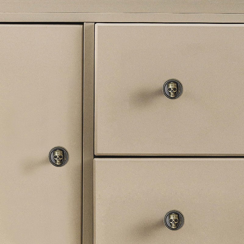 BAMI-LEE House Vintage Skull Knob, 6 pcs Single Hole Cabinets