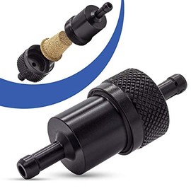 Universal Fuel Filter 8 mm Aluminium Petrol Filter Car Motorcycle Black