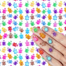 ARWIG 100 Pcs Mini Turtles for Crafts Luminous | Mini Resin Animals | Glowing Glass Animals | Tiny Turtles for Home Garden Aquarium Dollhouse