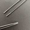 JZK Stainless Steel Flat Head Tweezers, 2Pcs for Philately, Crafting,