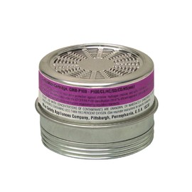 MSA 815179 Comfo Respirator Cartridge - Acid Gas/P100 (GMB: CL, SD, CD, HC, HS), Quantity: 6 per Pack, Chemical & Combination Air-Purifying Respirator Attachment, Long-Lasting Respiratory Protection