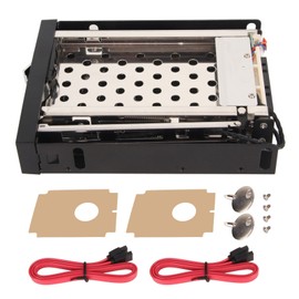 2.5in SSD HDD Internal SATA Tray Less Hot Swap Mobile Rack Cage for Dual 2.5in SSD HDD Support SATA I II III 6Gbps HDD Tray