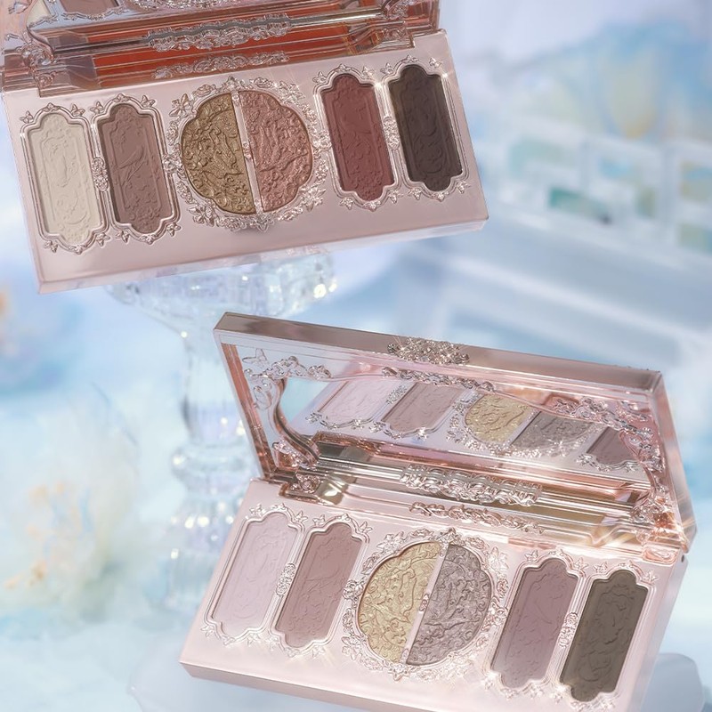 FlowerKnows Phalaenopsis Shoulder 6 Colors Eye Shadow Palette (01 Brick