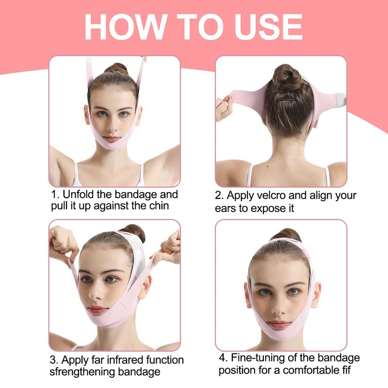 ZKGYUS Reusable V-Line Mask, V-Line Lifting Mask, Face Lifting Bandage,