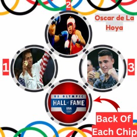Olympics Oscar de La Hoya Boxing Olympian Set Of 3 Collectible Poker Chips