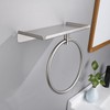 Bath Towel Ring with Shelf Stainless Steel Adhesive Towel Hanger