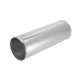 HEROFFIX OD 4" 102mm Length 12" 300mm Aluminum Alloy Tube Intercooler Pipe Straight Air Intake Tube Silver Tone for Car Replace Parts