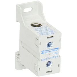 Mersen FSPDB1A Aluminum Finger-Safe Power Distribution Block, 600VAC/DC, 100kA, 175 Ampere, 2-55/64" Length x 1" Width x 1-61/64" Height