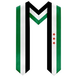 Desfloeey Syria Coalition GradSeason Scarf Unisex Adult Syria Coalition Graduation Stole for Academic Commencements 72'' long