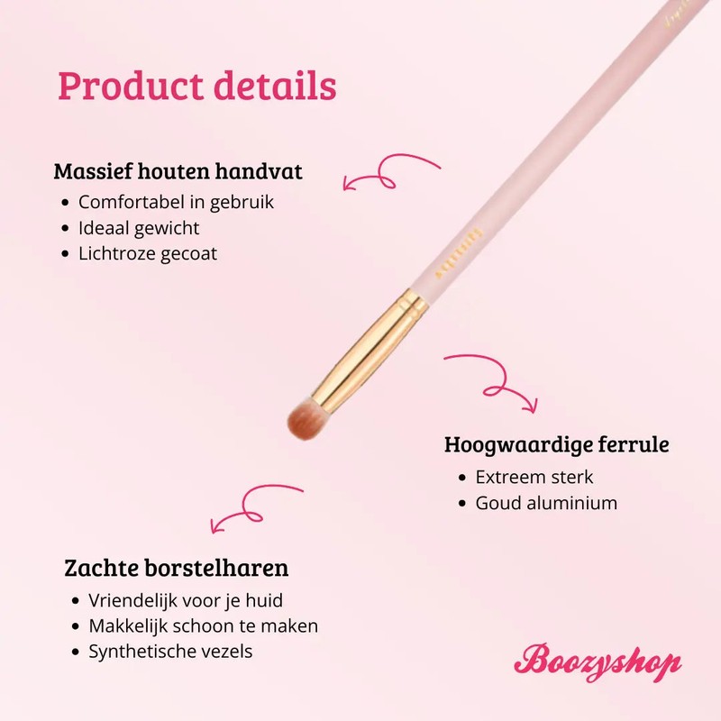 Boozyshop Soft Pink & Gold Eyeshadow Brush