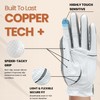 Copper Tech Men's Golf Gloves - Optimal Wrist Support with