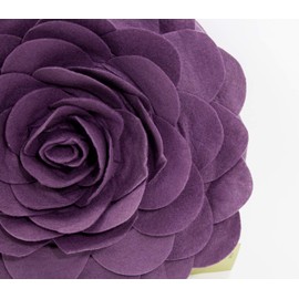 Fennco Styles Eva's Flower Garden Decorative Filled Throw Pillow 16" Round - Violet Floral Accent Pillow for Home, Couch, Bed, Living Room, Holiday and Office Décor