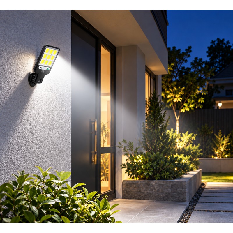 Solar Motion Sensor Light for Outdoor Lighting – 4-Mode Self-Contained