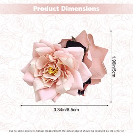 AEGYPIUS Elegant Pink Rose Hair Clip with Soft Fabric and Plastic Grip - Flower Clip Accessory