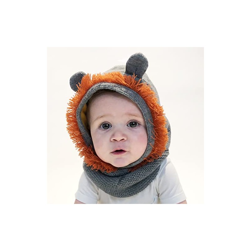 Zoocchini Baby Knit Balaclava Hat - Leo The Lion 6-12M
