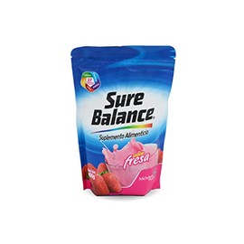 Sure Balance Fresa - Suplemento Alimenticio en Polvo 400 g. Contiene 27 Vitaminas y Minerales, Prebióticos, Antioxidantes, Proteínas, Colina y...     