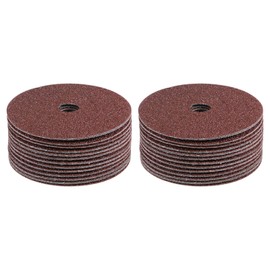 sourcing map 50pcs 40 Grit Aluminum Oxide Resin Fiber Discs 4"x5/8" Metal Sanding Grinding Discs for Angle Grinding Machine Polishing and Grinding Metals, Wood, and Fiberglass
