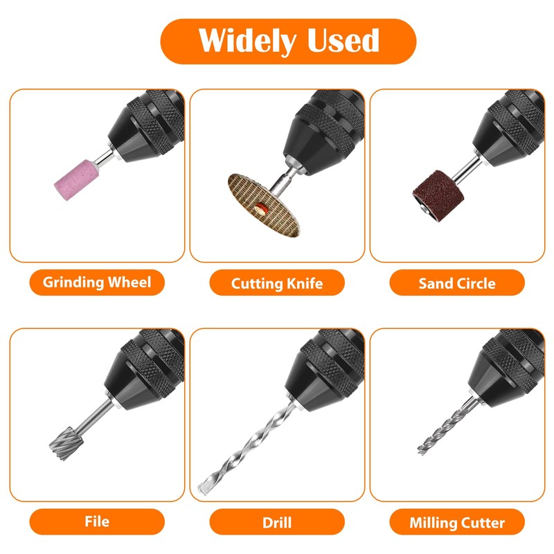 Keyless Drill Chuck Conversion Tool,2 Pcs 1/4 Inch Hex Shank