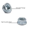 M6 Serrated Flange Hex Nuts - 6mm Steel (Pack of