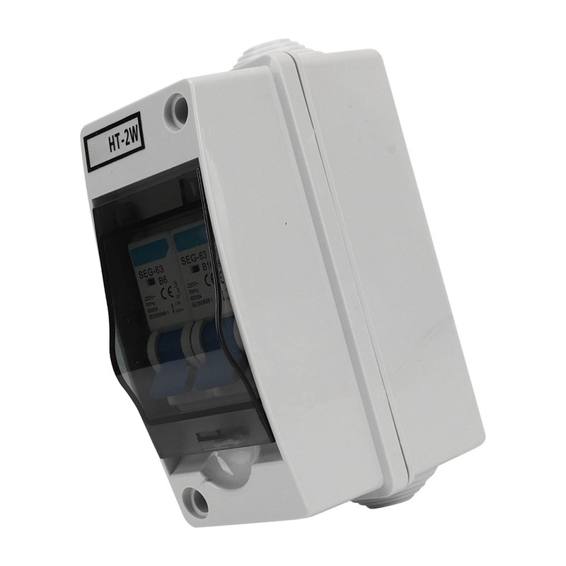 2 Poles MCB Miniature Leakage Circuit Breaker Waterproof Power Distribution