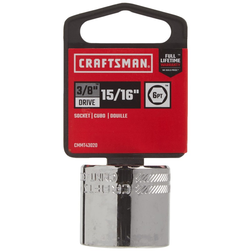 CRAFTSMAN Shallow Socket, SAE, 3/8-Inch Drive, 15/16-Inch, 6-Point (CMMT43020)