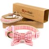 Pettsie Dog Collar Bow Tie & Owner Friendship Bracelet, Adjustable