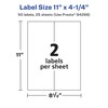Avery Matte White Rectangle Labels, 11" x 4.25", 50 Matte
