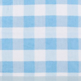 Hayashi FI7003-3P01 Face Towels, Set of 3, Approx. 13.4 x 31.5 inches (34 x 80 cm), Aegean Cotton, Bay Checker, Blue