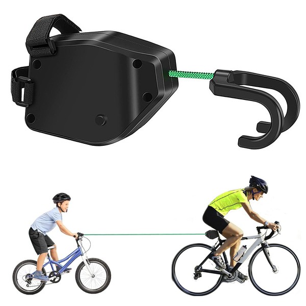 Voarge 2.5m Bicycle Traction Rope, Tow Rope, Black, Nylon, 200kg