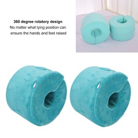 Foot Elevation Pillow, 2 Pieces Foot Support Pillow, 360 Degree Rotatable Sponge Ankle Heel Elevator Wedge, Ankle Cushion for Foot Pressure Bed Sore Ulcers Sleeping