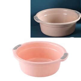 Round Plastic Wash Basin, Wash Basin, Plastic Round Hospital Bedside Laundry Soaking Tub Portable Dish Wash Tub Portable Laundry Washbasin for Washing Cleaning Foot Bath (L)