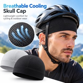 Cooling Skull Cap for Cycling & Running – Breathable Quick-Dry Polyester Helmet Liner for Summer Sports and Outdoor Activities