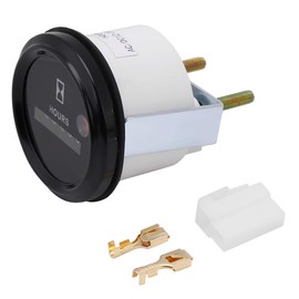 Yosoo Health Gear Professional Round Hour Meter, AC/DC 12V-36V, Quartz, 6-Digit Display, 0.01 Accuracy, 99999.9 Hour Range, Suitable for Boat, Auto, ATV, UTV, Snowmobile, Lawn Tractors, Generators